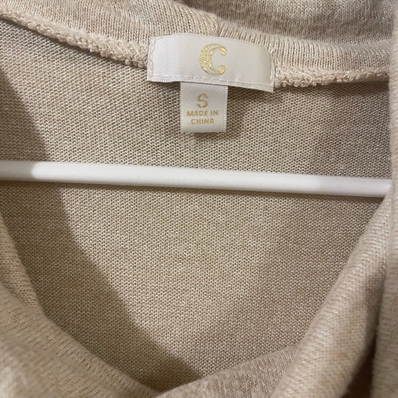 Nice Rayon Blend Cowl Neck Long Sleeve Front Pockets Pullover Small by C - Picture 2 of 4